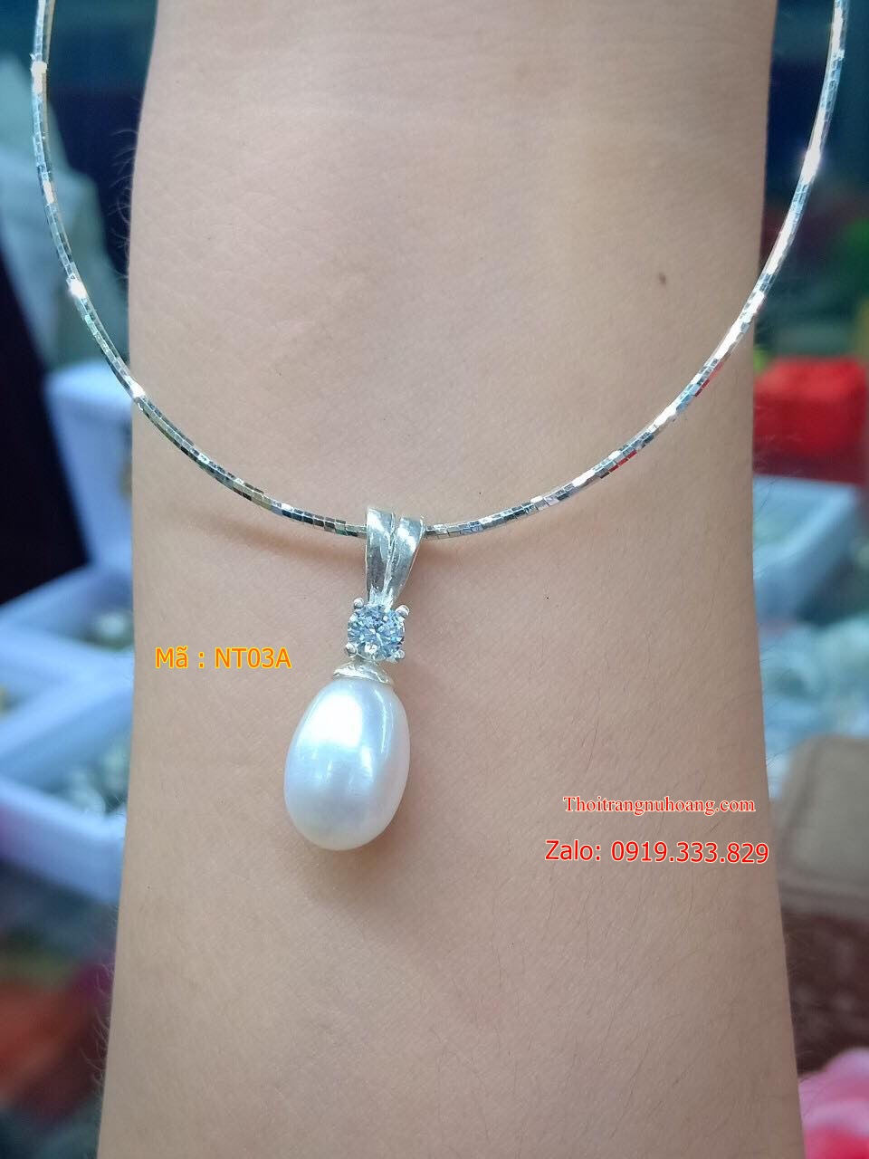 DÂY CHUYỀN VÀ MẶT DÂY CHUYỀN NGỌC TRAI NT03